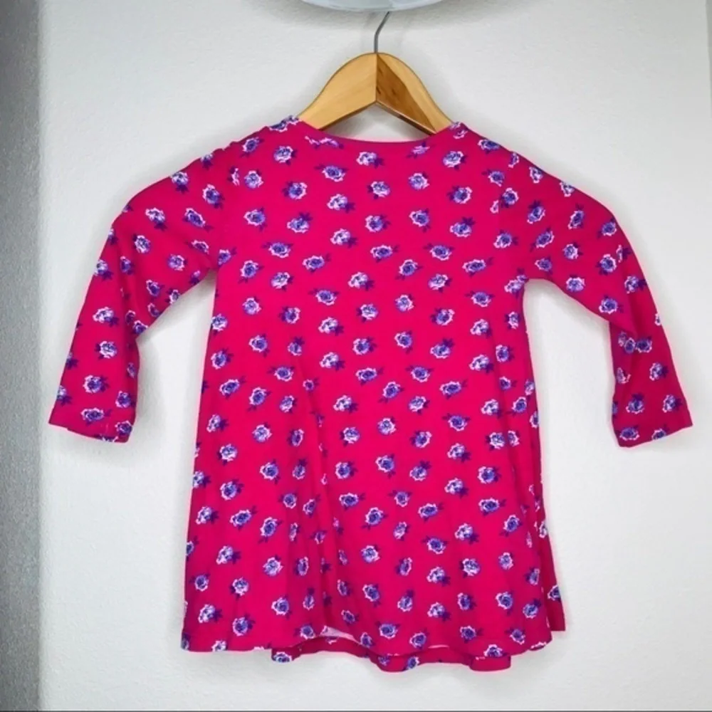 𝅺old Navy Pink with Purple Flower Cotton Dress